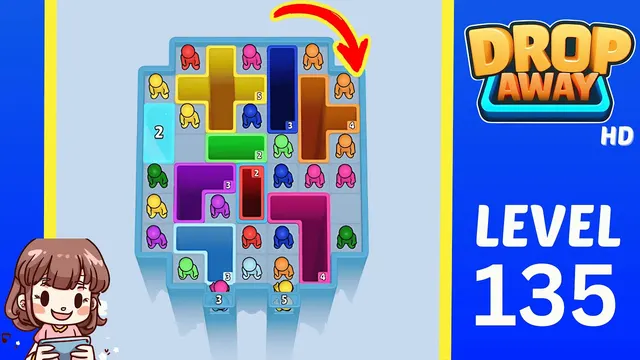 Drop Away Level 135 - Walkthrough and solution guide