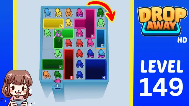 Drop Away Level 149 - Walkthrough and solution guide
