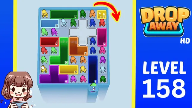 Drop Away Level 158 - Walkthrough and solution guide