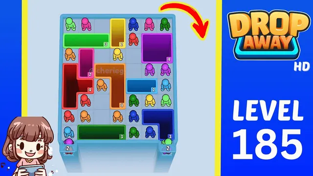 Drop Away Level 185 - Walkthrough and solution guide