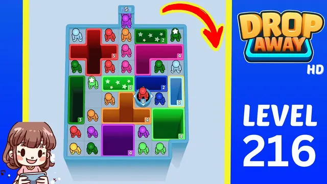 Drop Away Level 216 - Walkthrough and solution guide
