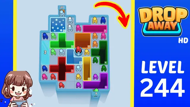 Drop Away Level 244 - Walkthrough and solution guide