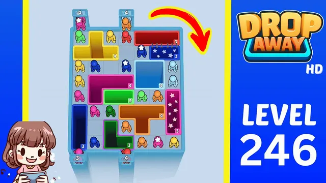 Drop Away Level 246 - Walkthrough and solution guide