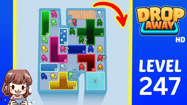 Drop Away Level 247 - Walkthrough and solution guide