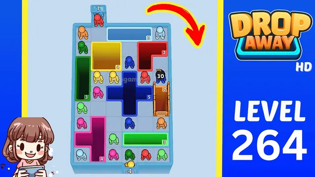 Drop Away Level 264 - Walkthrough and solution guide