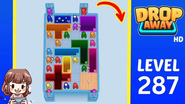 Drop Away Level 287 - Walkthrough and solution guide