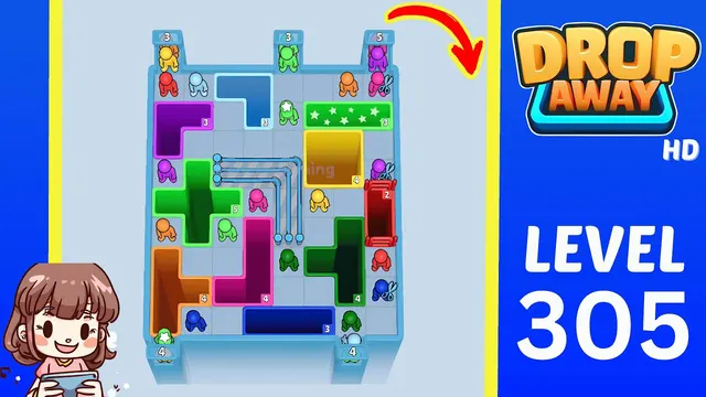 Drop Away Level 305 - Walkthrough and solution guide