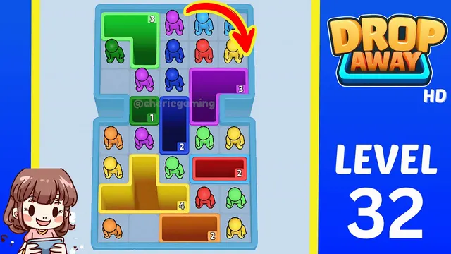 Drop Away Level 32 - Walkthrough and solution guide