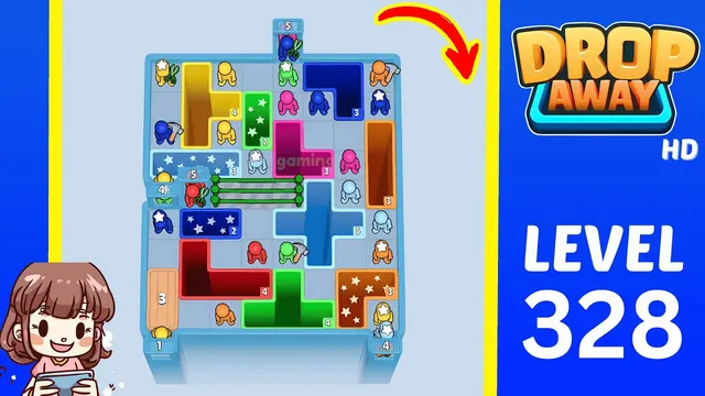 Drop Away Level 328 - Walkthrough and solution guide