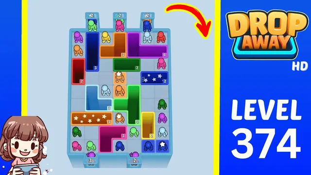 Drop Away Level 374 - Walkthrough and solution guide