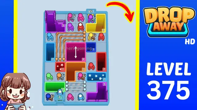 Drop Away Level 375 - Walkthrough and solution guide