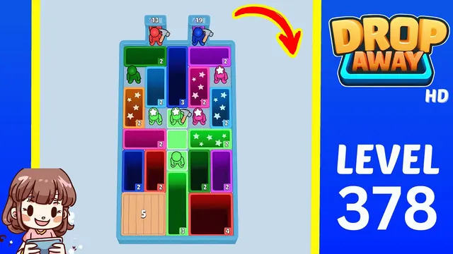 Drop Away Level 378 - Walkthrough and solution guide