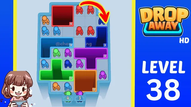 Drop Away Level 38 - Walkthrough and solution guide