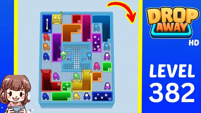 Drop Away Level 382 - Walkthrough and solution guide