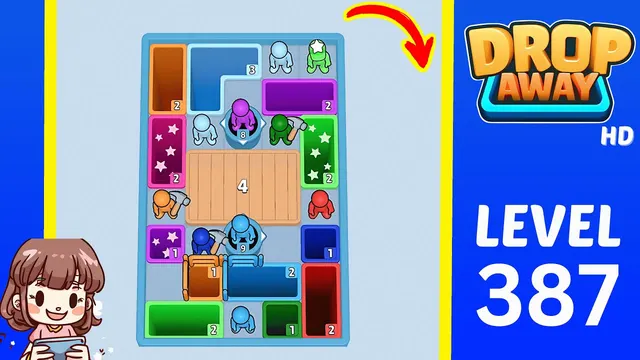 Drop Away Level 387 - Walkthrough and solution guide