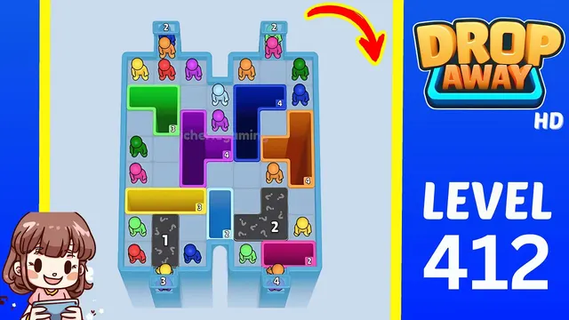 Drop Away Level 412 - Walkthrough and solution guide