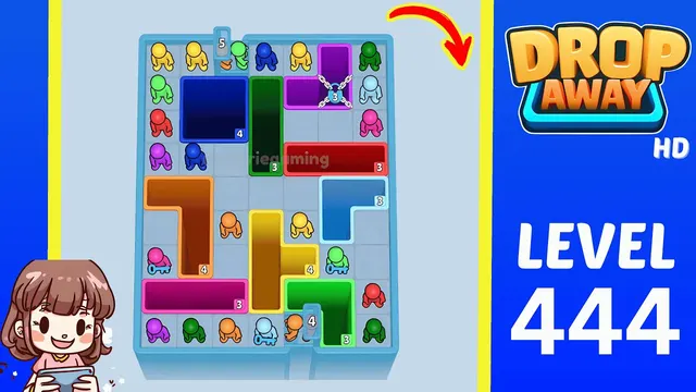Drop Away Level 444 - Walkthrough and solution guide