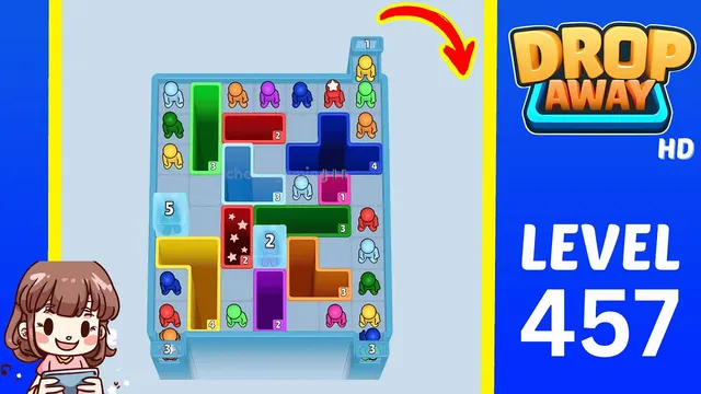 Drop Away Level 457 - Walkthrough and solution guide