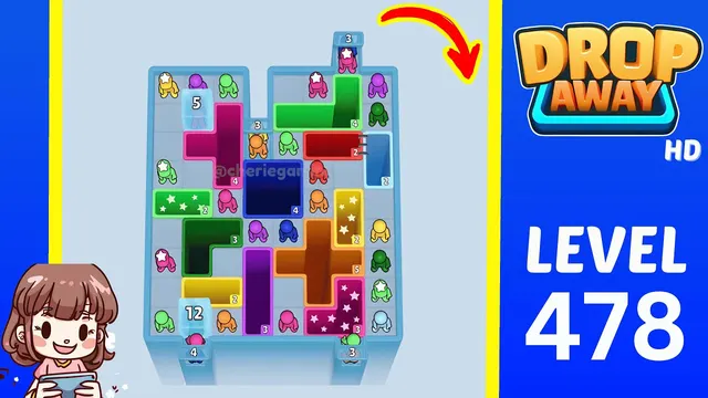 Drop Away Level 478 - Walkthrough and solution guide