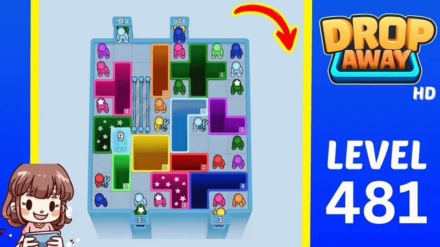 Drop Away Level 481 - Walkthrough and solution guide