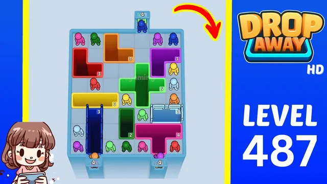 Drop Away Level 487 - Walkthrough and solution guide