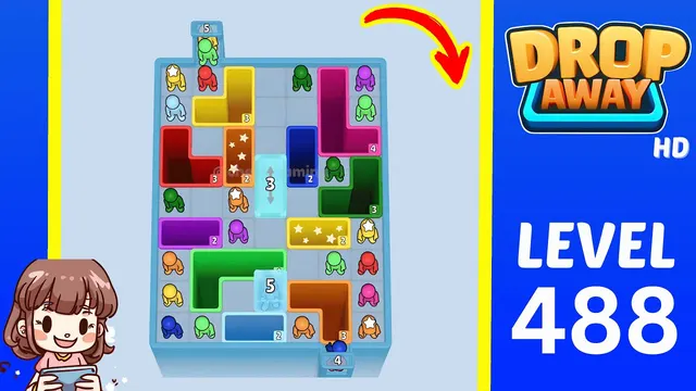 Drop Away Level 488 - Walkthrough and solution guide