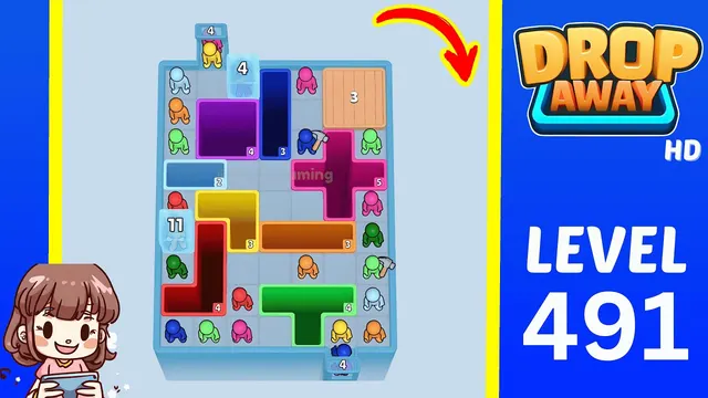 Drop Away Level 491 - Walkthrough and solution guide