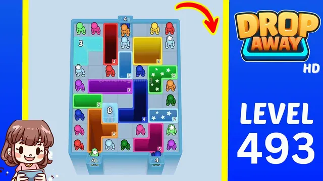 Drop Away Level 493 - Walkthrough and solution guide