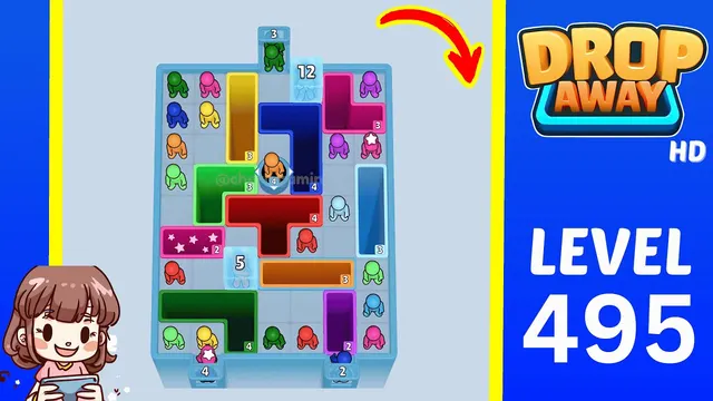 Drop Away Level 495 - Walkthrough and solution guide