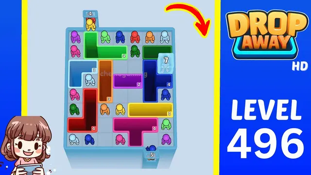 Drop Away Level 496 - Walkthrough and solution guide