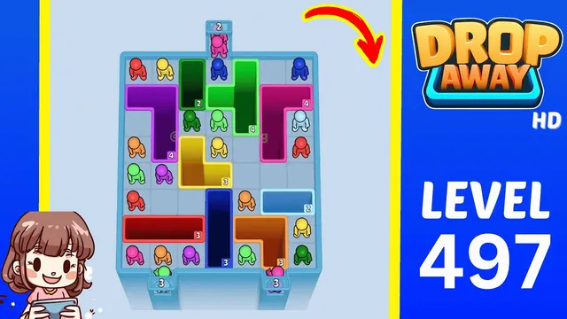 Drop Away Level 497 - Walkthrough and solution guide