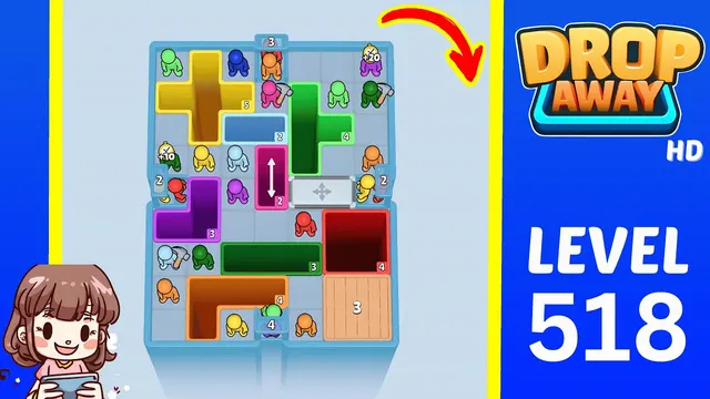 Drop Away Level 518 - Walkthrough and solution guide