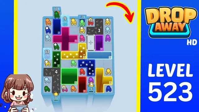 Drop Away Level 523 - Walkthrough and solution guide