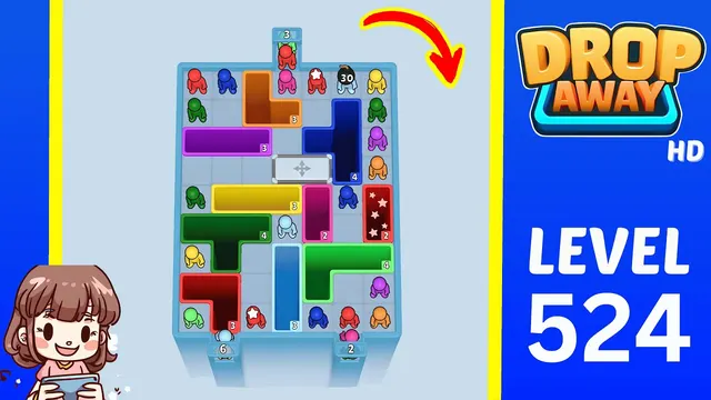Drop Away Level 524 - Walkthrough and solution guide