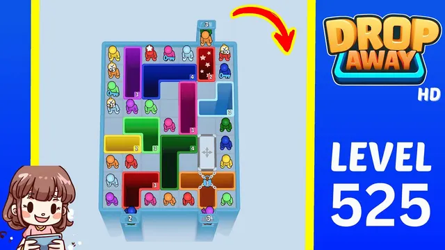 Drop Away Level 525 - Walkthrough and solution guide