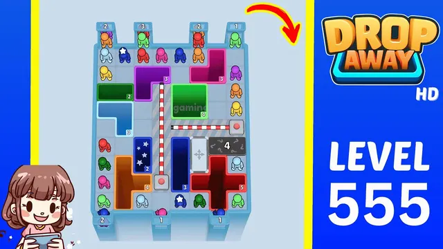 Drop Away Level 555 - Walkthrough and solution guide