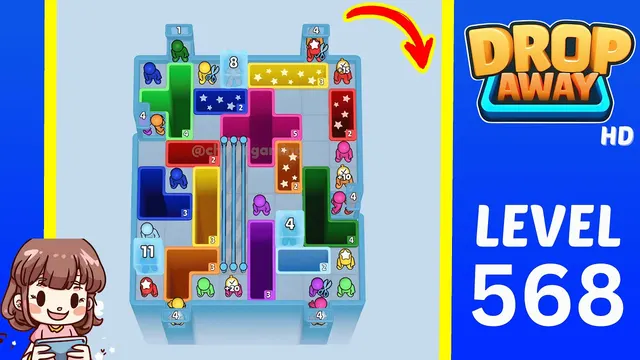 Drop Away Level 568 - Walkthrough and solution guide
