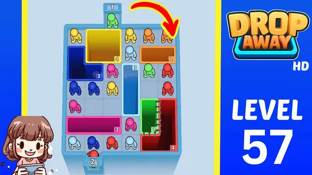 Drop Away Level 57 - Walkthrough and solution guide