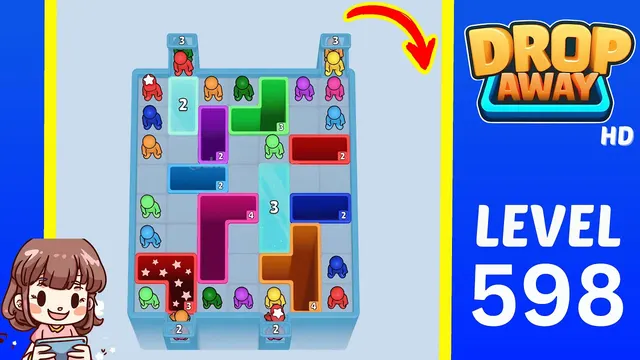 Drop Away Level 598 - Walkthrough and solution guide