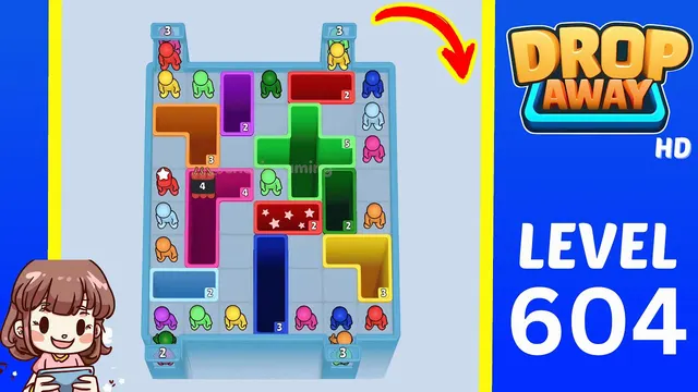 Drop Away Level 604 - Walkthrough and solution guide