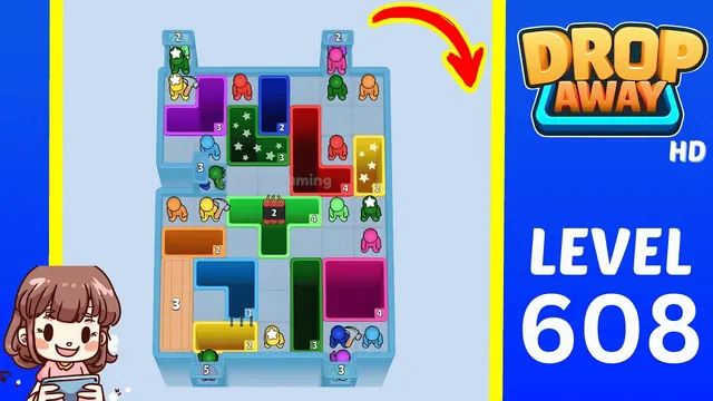 Drop Away Level 608 - Walkthrough and solution guide