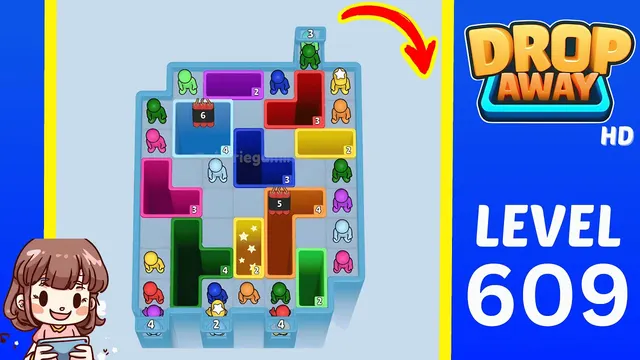 Drop Away Level 609 - Walkthrough and solution guide