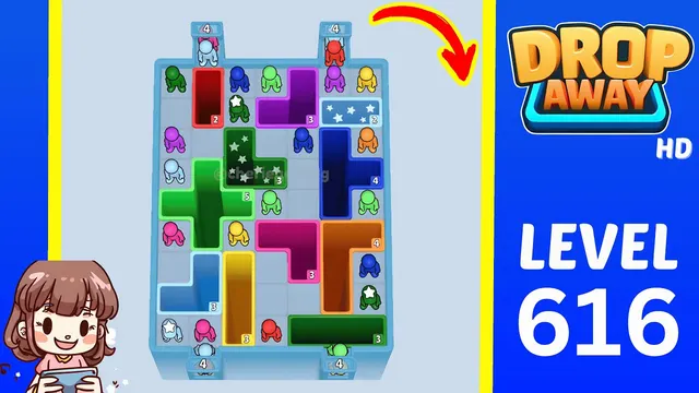 Drop Away Level 616 - Walkthrough and solution guide