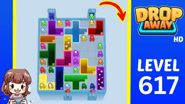 Drop Away Level 617 - Walkthrough and solution guide