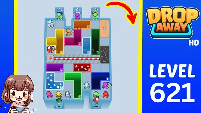 Drop Away Level 621 - Walkthrough and solution guide