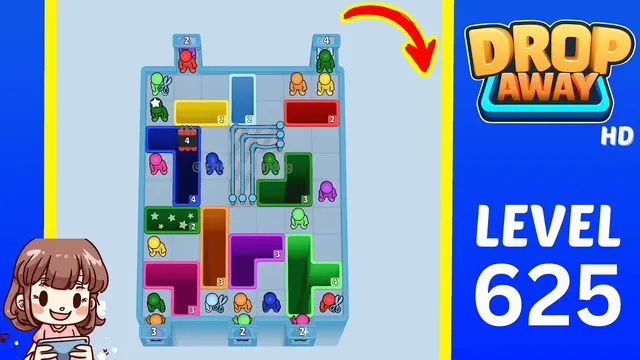Drop Away Level 625 - Walkthrough and solution guide