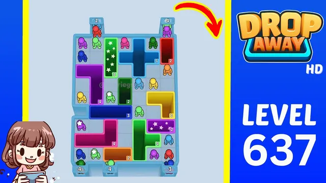 Drop Away Level 637 - Walkthrough and solution guide