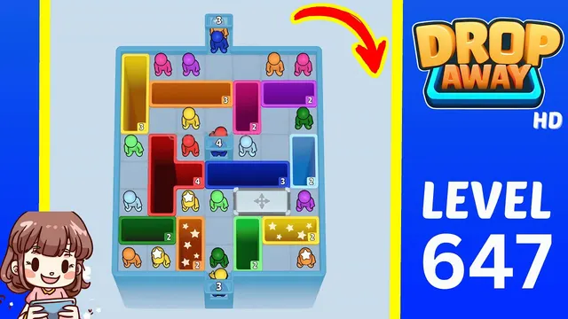 Drop Away Level 647 - Walkthrough and solution guide