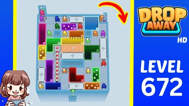 Drop Away Level 672 - Walkthrough and solution guide