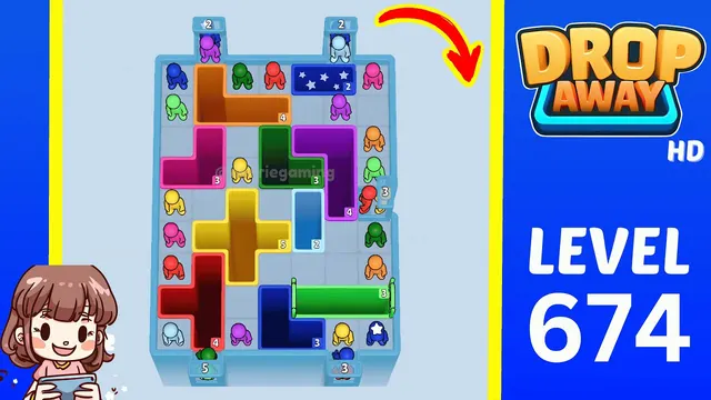 Drop Away Level 674 - Walkthrough and solution guide